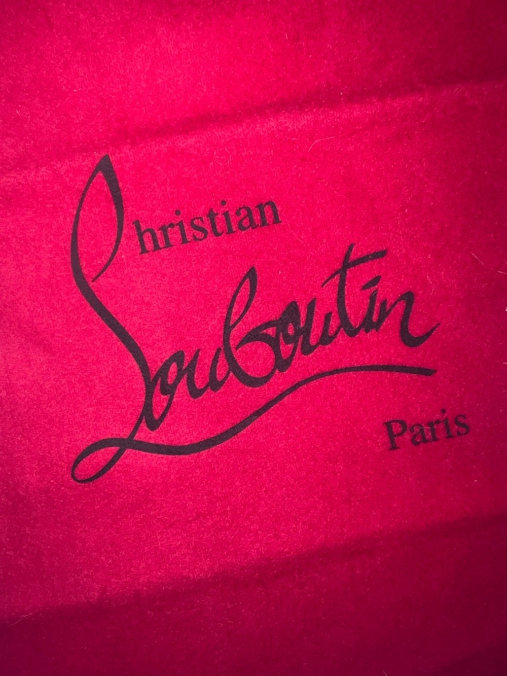 Christian Louboutin Paris Red Logo Drawstring Dust Bag NEW 9.5” x 14” - Picture 3 of 7